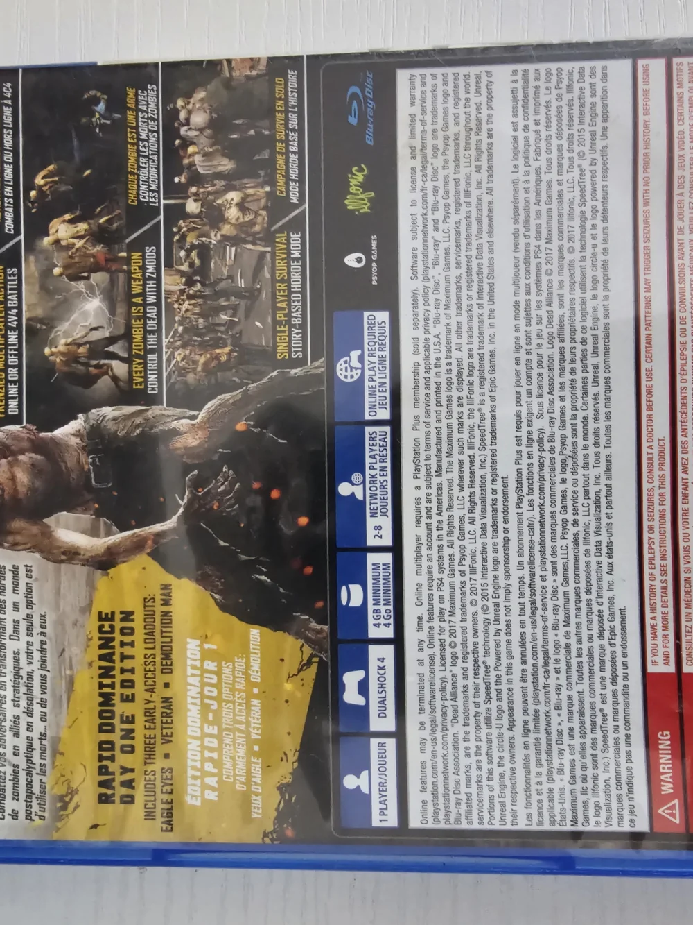 Dead Alliance Video Game - Black/Gray Game Case